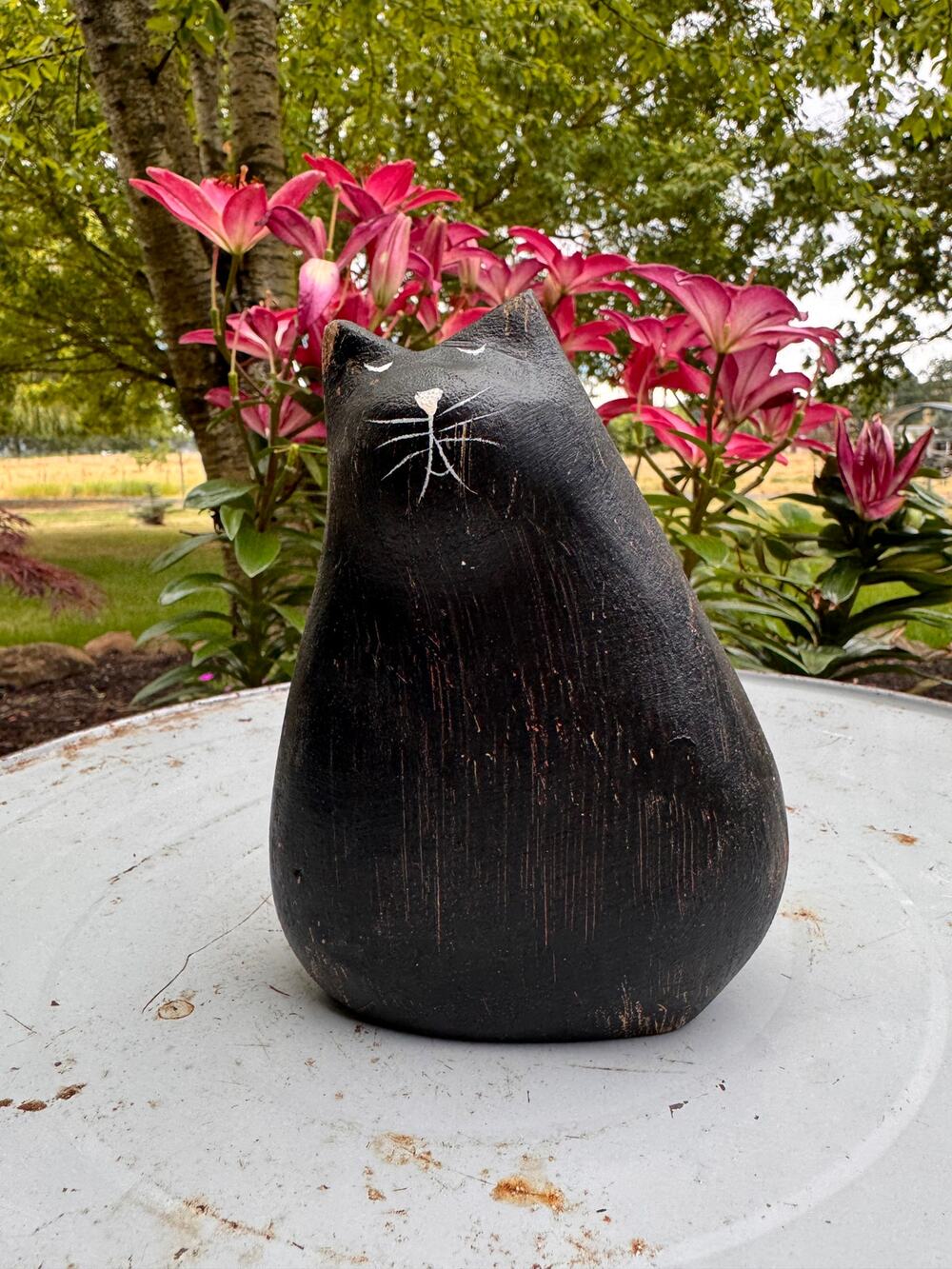 Wood Black Cat Large Black Cat Home Decor Cute Cats Halloween Cats Kitten
